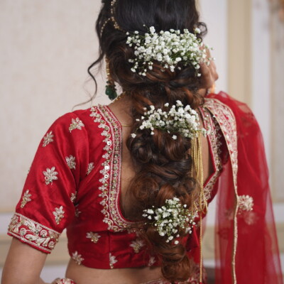 Perfectly styled non-bridal hair for parties and events, offered by Beauty by Krimse. Elegant non-bridal hairstyle for special occasions.